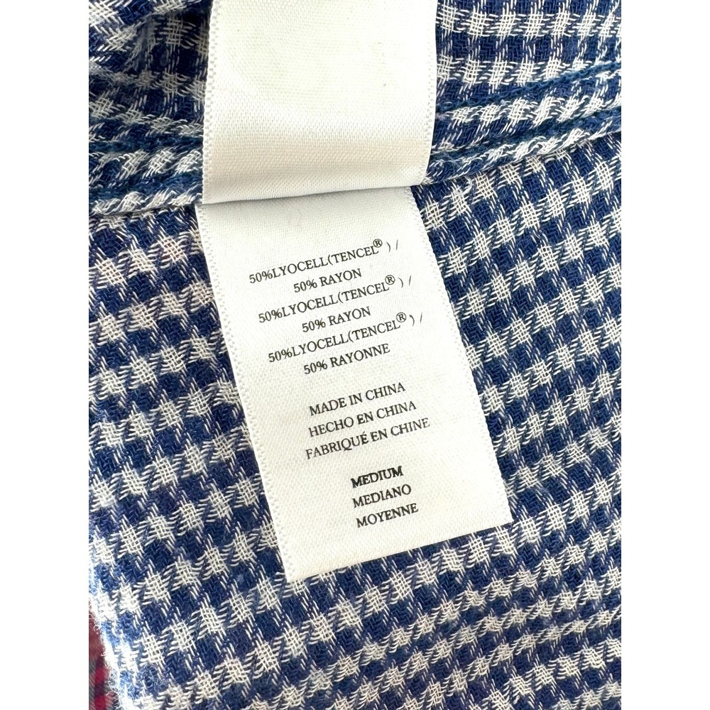 Rails Womens Pink Blue Plaid Tencel Rayon Button Down Western Shirt Medium - Picture 8 of 8